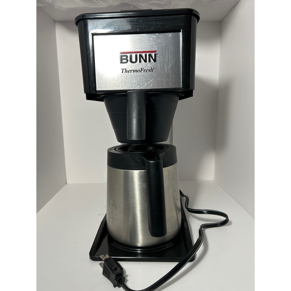 Bunn ThermoFresh Coffee Maker with Stainless Steel Thermal Carafe‎ Silver Black